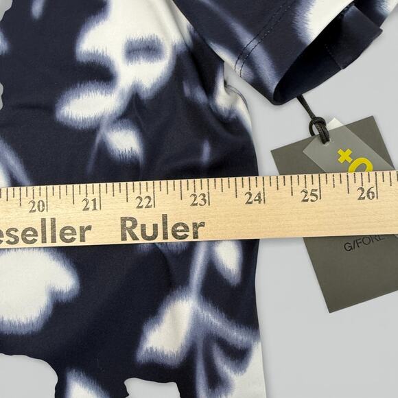 G FORE Blur Floral Tech Jersey Polo Mens XXL Performance Golf UPF 50 New - Picture 8 of 12